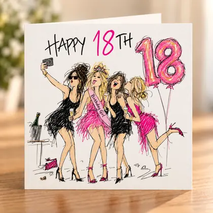 Happy 18th Ladybug greeting card